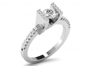 diamond ring for ladies Model do druku 3D