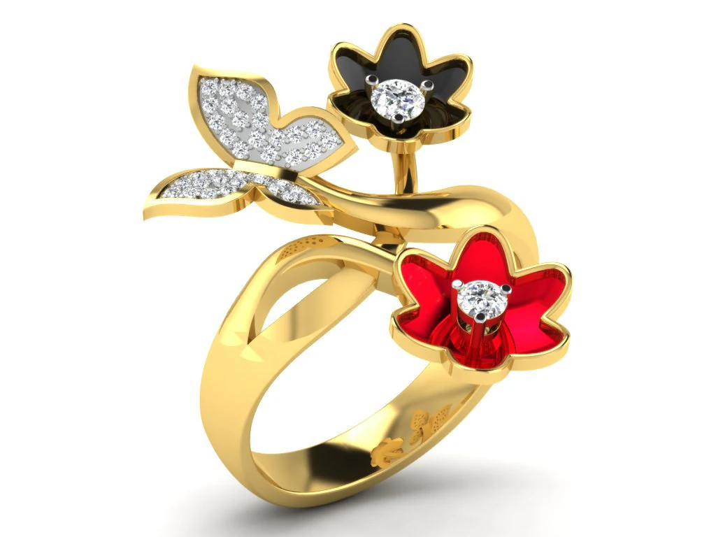 diamond ring for ladies 3D Print Model .c4d .max .obj .3ds .fbx .stl .blend 