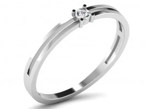 anillo de diamantes para damas Modelo de impresión 3D