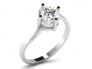 diamanten ring voor dames 3D printmodel