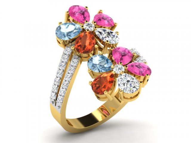 diamond ring for ladies Modelo de Impressão 3D .c4d .max .obj .3ds .fbx .stl .blend 