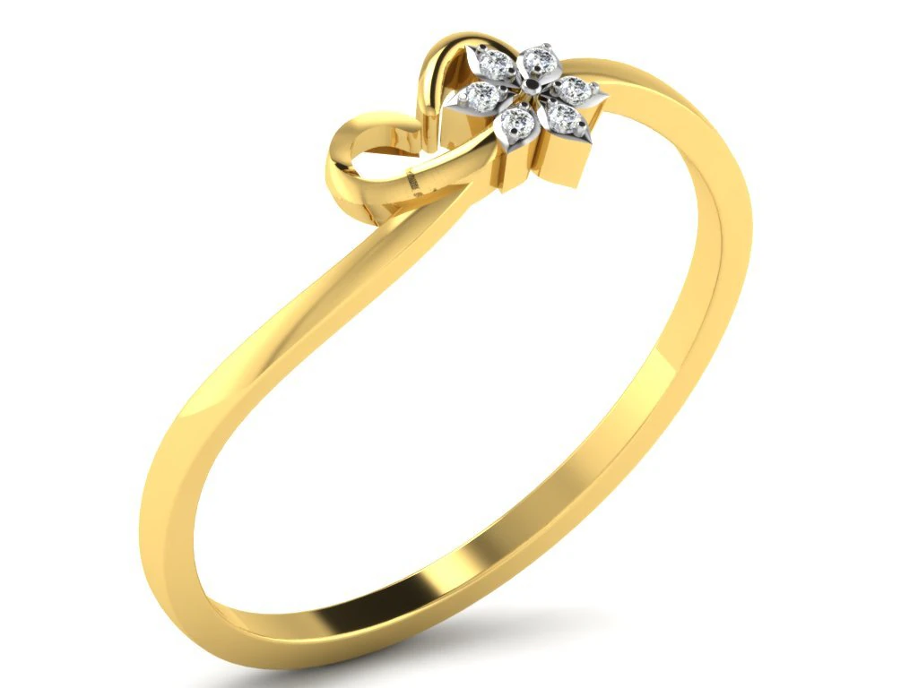 diamond ring for ladies 3D Print Model .c4d .max .obj .3ds .fbx .stl .blend 