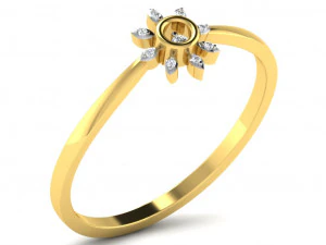 महिलाओं के लिए हीरे की अंगूठी 3D प्रिंट मॉडल