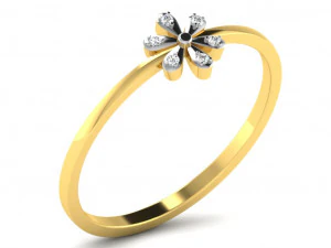 महिलाओं के लिए हीरे की अंगूठी 3D प्रिंट मॉडल