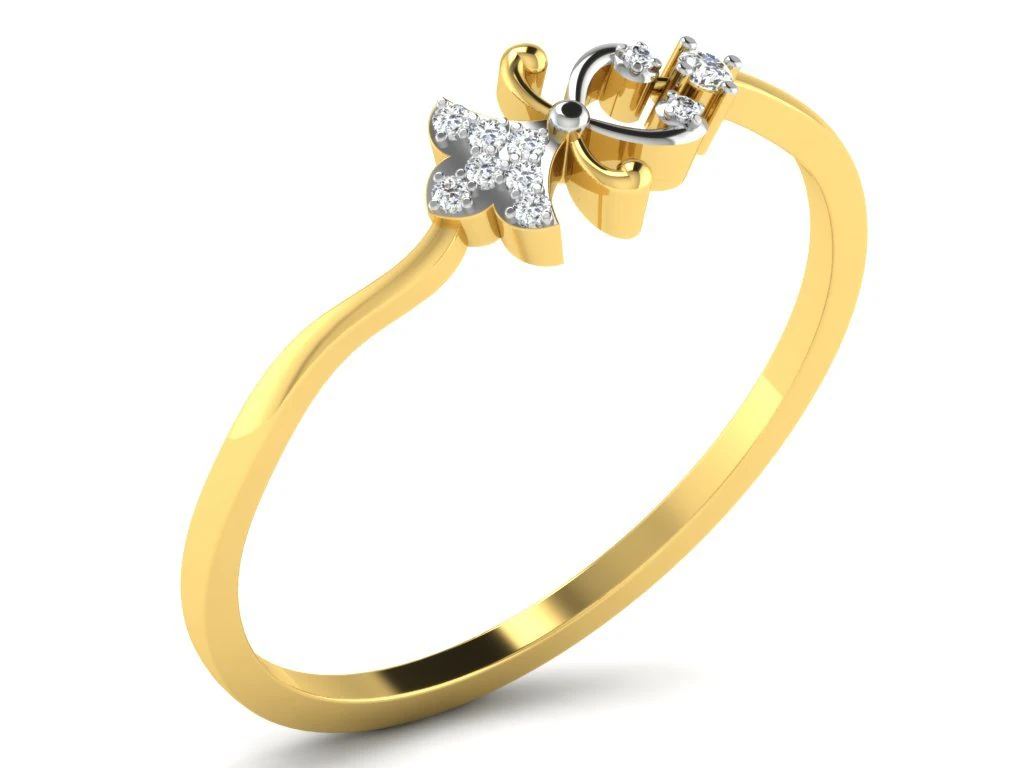 diamond ring for ladies 3D Print Model .c4d .max .obj .3ds .fbx .stl .blend