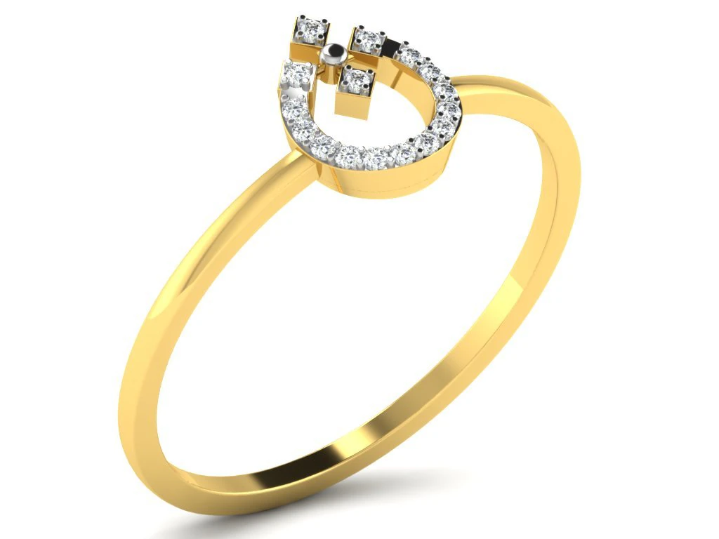 diamond ring for ladies 3D Print Model .c4d .max .obj .3ds .fbx .stl .blend 