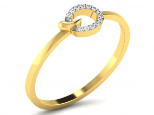 bayanlar için pırlanta yüzük 3D Baskı Modeli