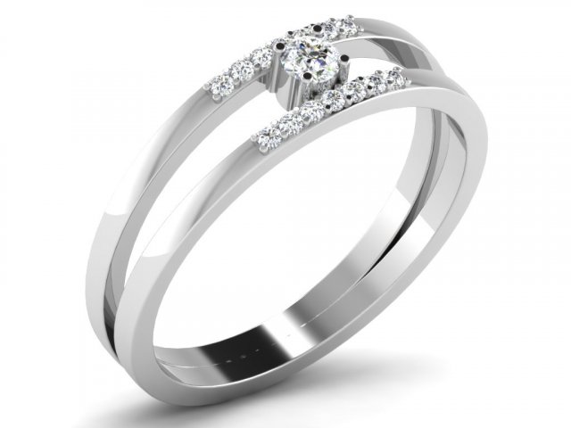 diamond ring for ladies 3D-printmodel .c4d .max .obj .3ds .fbx .stl .blend 
