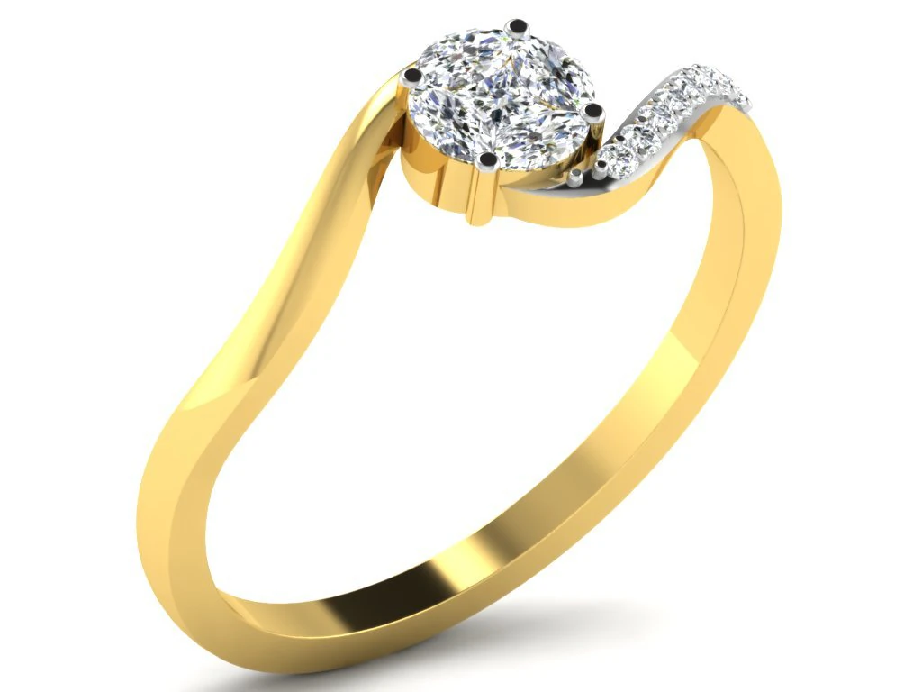 diamond ring for ladies 3D Print Model .c4d .max .obj .3ds .fbx .stl .blend 