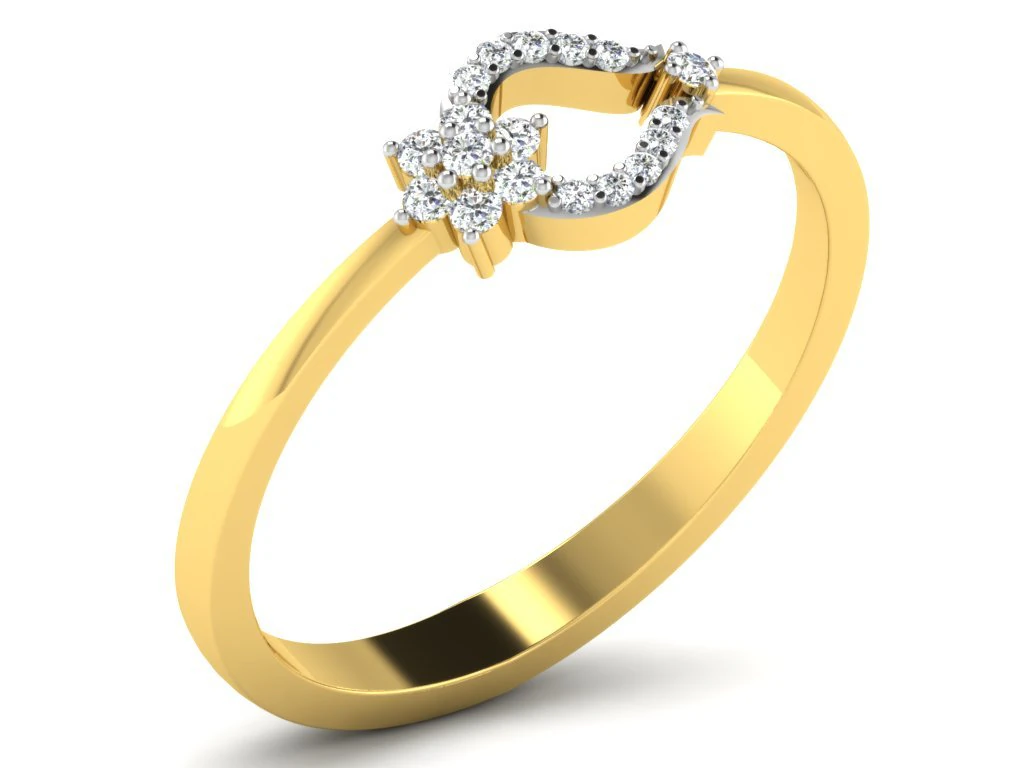 diamond ring for ladies 3D Print Model .c4d .max .obj .3ds .fbx .stl .blend 