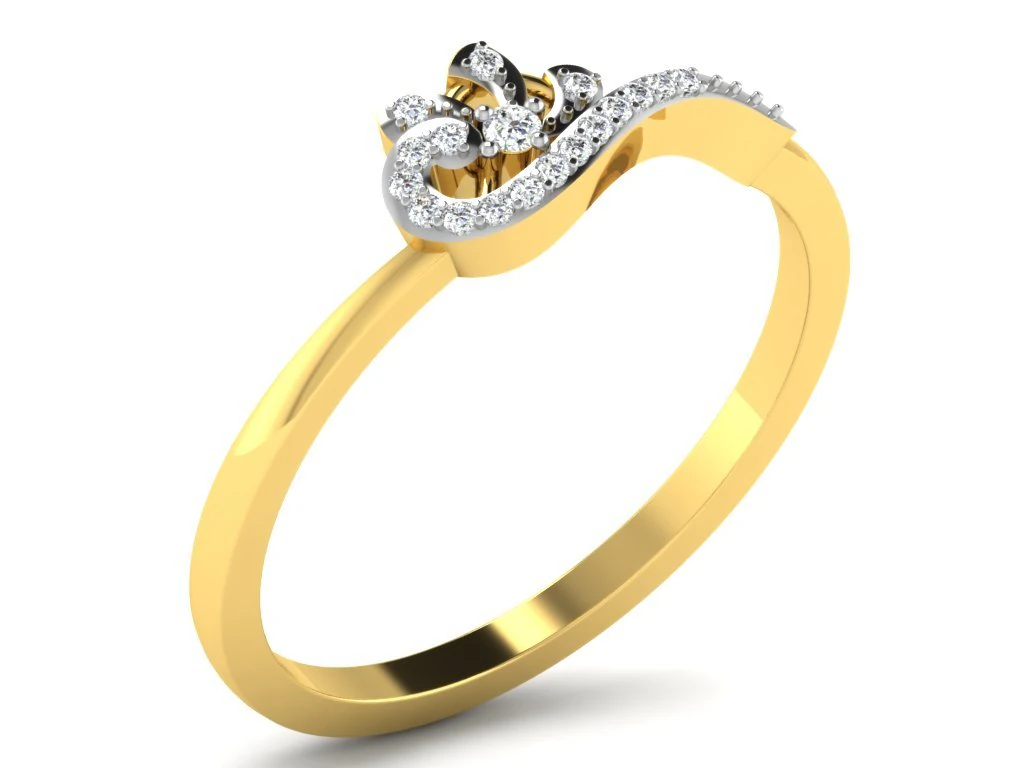 diamond ring for ladies 3D Print Model .c4d .max .obj .3ds .fbx .stl .blend 