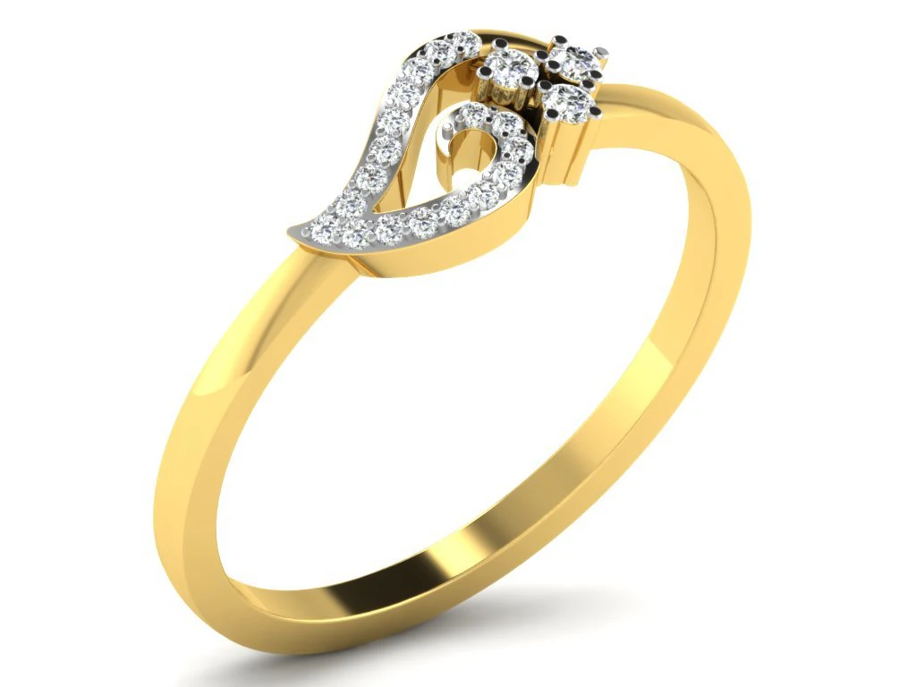 diamond ring for ladies 3D Print Model .c4d .max .obj .3ds .fbx .stl .blend 