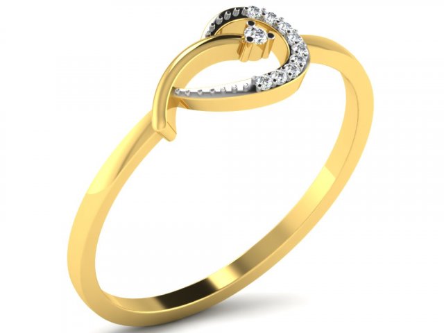 diamond ring for ladies 3D Baskı Modeli .c4d .max .obj .3ds .fbx .stl .blend 