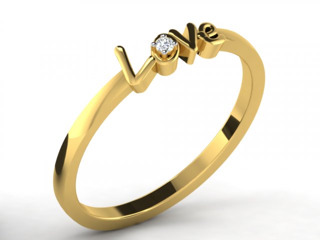 diamond ring for ladies 3D Print Model .c4d .max .obj .3ds .fbx .stl .blend