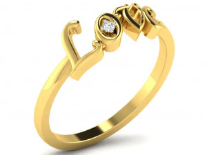 bayanlar için pırlanta yüzük 3D Baskı Modeli