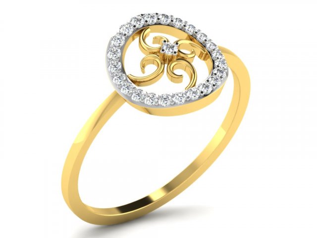 diamond ring for ladies 3Dプリントモデル .c4d .max .obj .3ds .fbx .stl .blend 