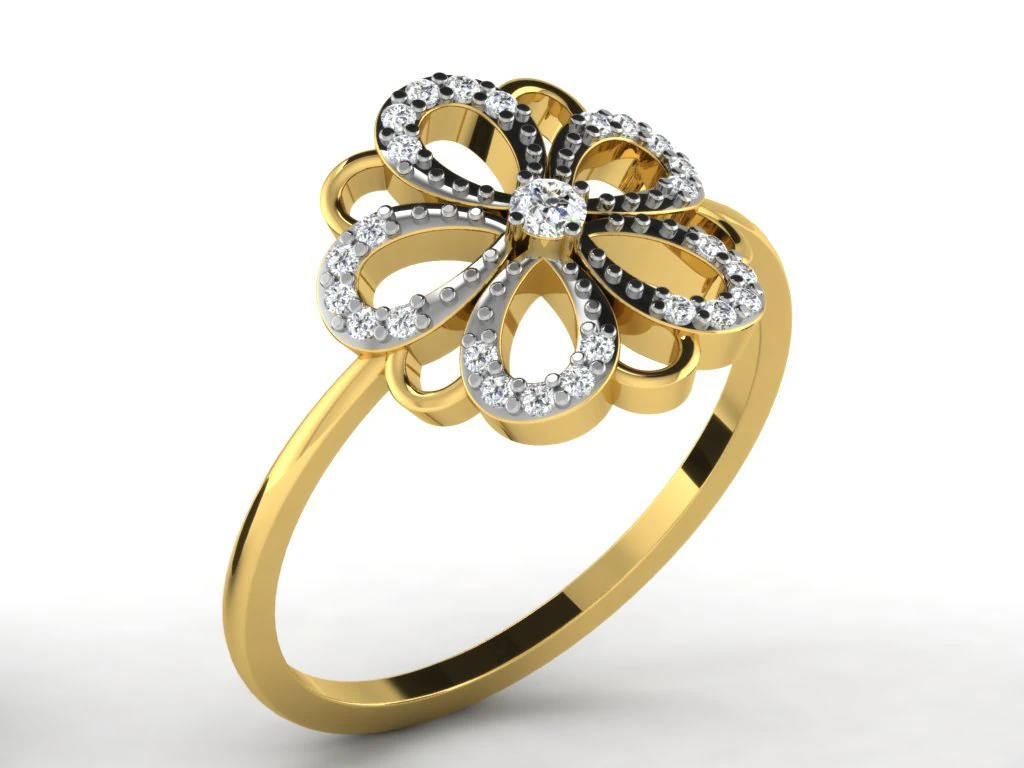 diamond ring for ladies 3D Print Model .c4d .max .obj .3ds .fbx .stl .blend 