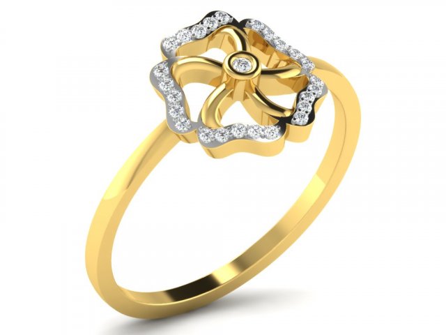 diamond ring for ladies 3D-Druckmodell .c4d .max .obj .3ds .fbx .stl .blend 
