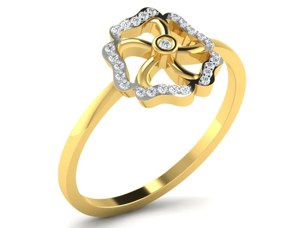 diamond ring for ladies 3D Print Model .c4d .max .obj .3ds .fbx .stl .blend 