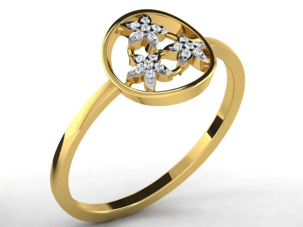 diamond ring for ladies 3D Print Model .c4d .max .obj .3ds .fbx .stl .blend 