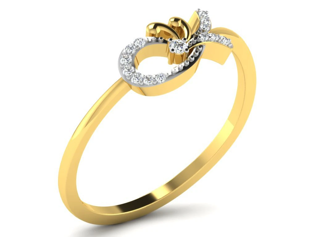 diamond ring for ladies 3D Print Model .c4d .max .obj .3ds .fbx .stl .blend 