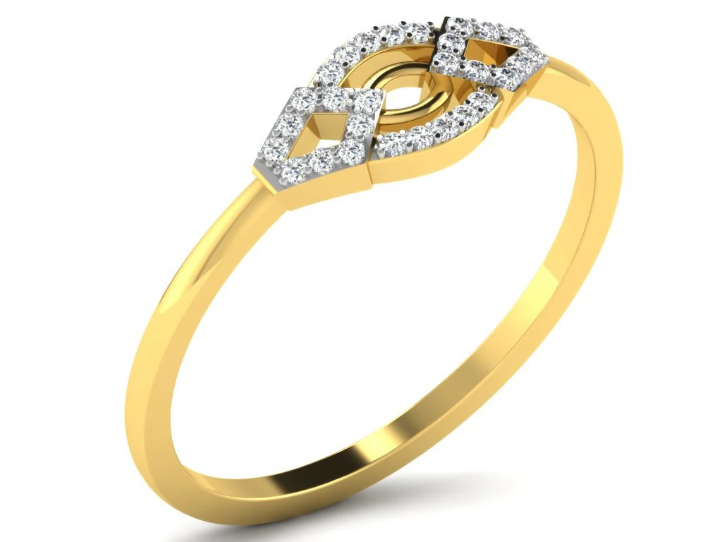 diamond ring for ladies 3D Print Model .c4d .max .obj .3ds .fbx .stl .blend