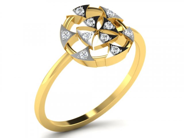 diamond ring for ladies 3Dプリントモデル .c4d .max .obj .3ds .fbx .stl .blend 