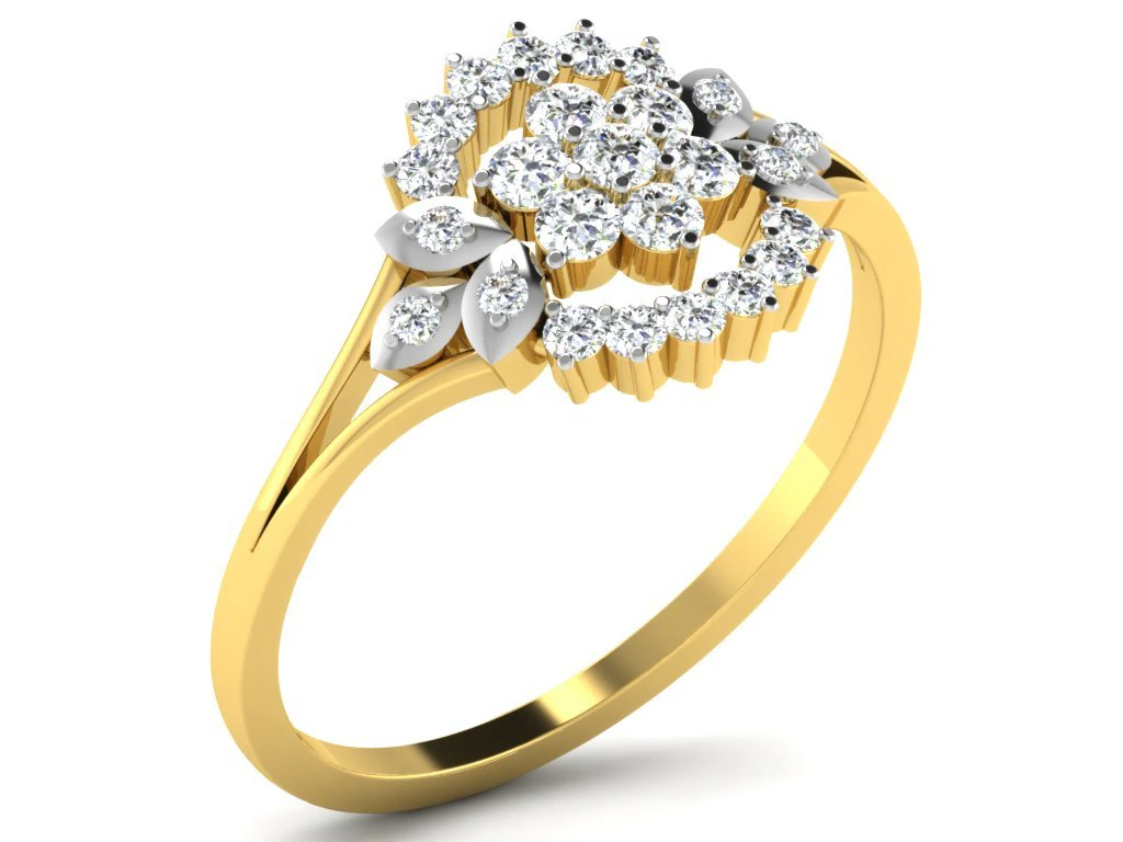 diamond ring for ladies 3D Print Model .c4d .max .obj .3ds .fbx .stl .blend 