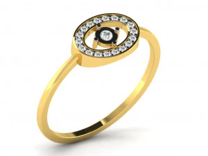 Diamantring für Damen 3D Druckmodell