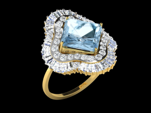diamond ring for ladies Modèles 3D en vedette