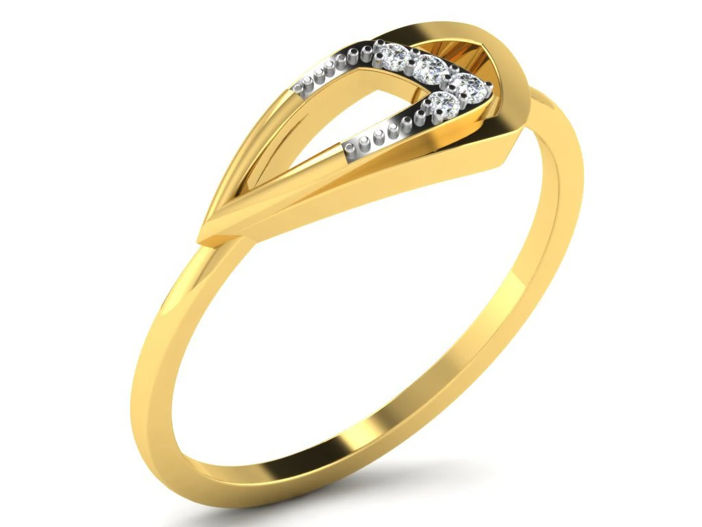 diamond ring for ladies 3D Print Model .c4d .max .obj .3ds .fbx .stl .blend 