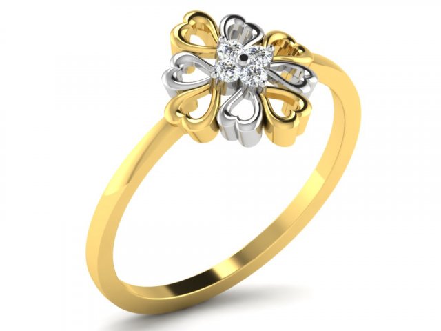 diamond ring for ladies 3Dプリントモデル .c4d .max .obj .3ds .fbx .stl .blend 