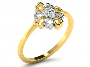 diamond ring for ladies Model Cetak 3D