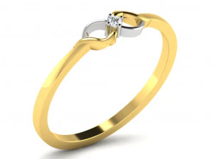 レディース用ダイヤモンドリング 3Dプリントモデル