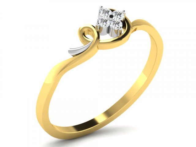 diamond ring for ladies 3D 打印模型 .c4d .max .obj .3ds .fbx .stl .blend 