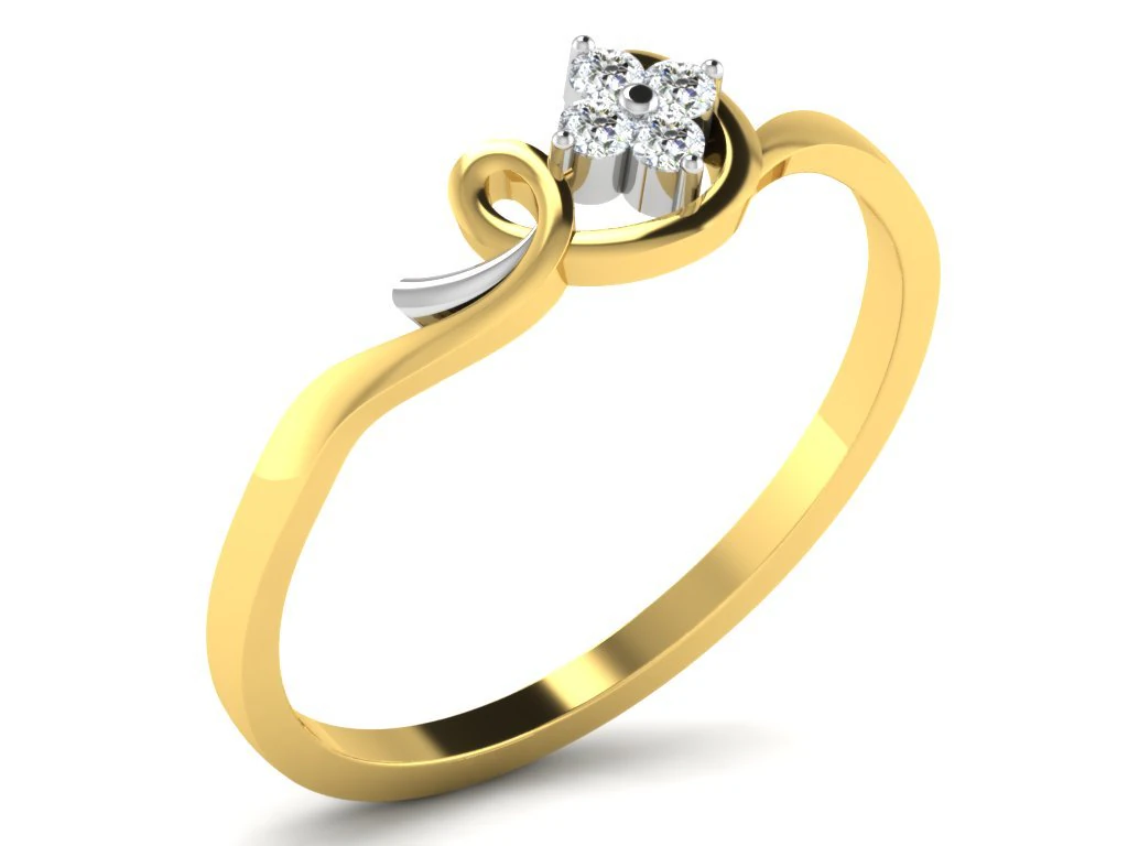 diamond ring for ladies 3D Print Model .c4d .max .obj .3ds .fbx .stl .blend 