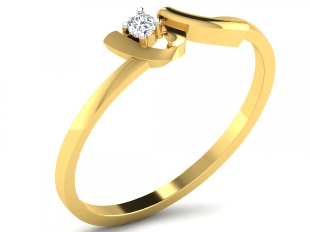 diamond ring for ladies 3D Baskı Modeli .c4d .max .obj .3ds .fbx .stl .blend 
