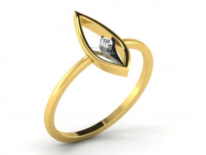 бриллиантовое кольцо для женщин 3D Принт Модель