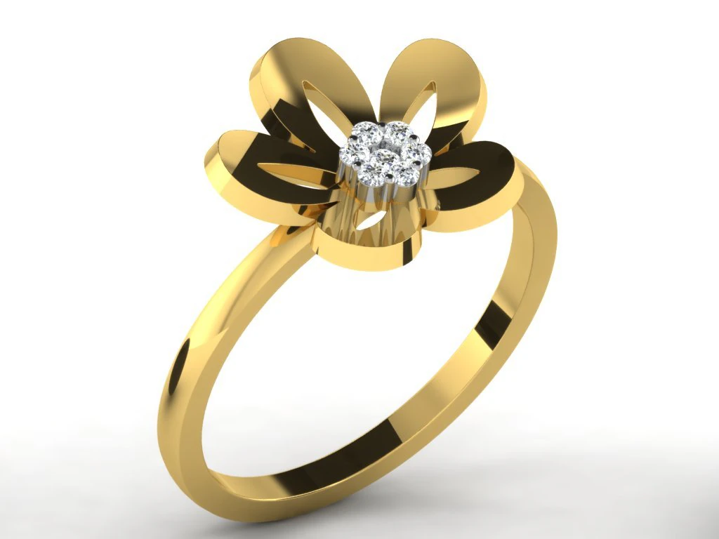 diamond ring for ladies 3D Print Model .c4d .max .obj .3ds .fbx .stl .blend 