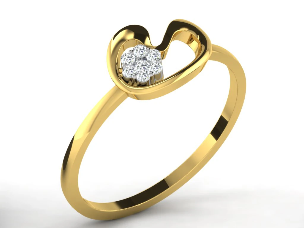 diamond ring for ladies 3D Print Model .c4d .max .obj .3ds .fbx .stl .blend
