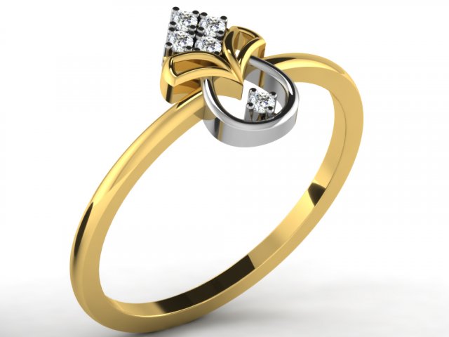 diamond ring for ladies Modelo de Impressão 3D .c4d .max .obj .3ds .fbx .stl .blend 