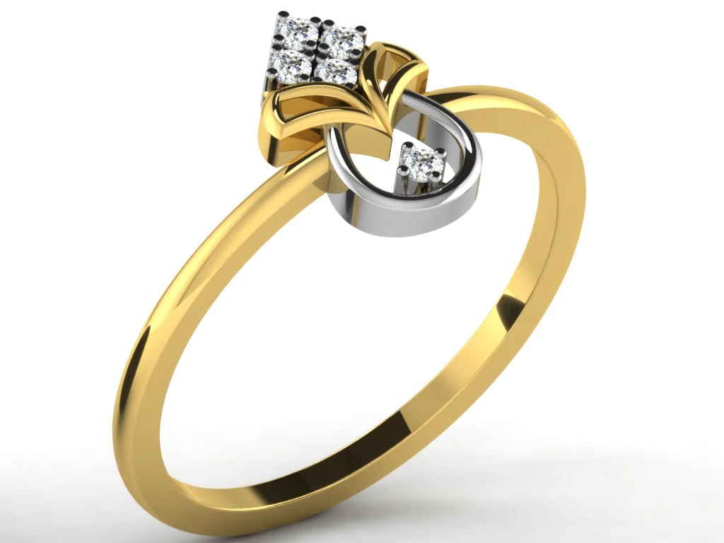 diamond ring for ladies 3D Print Model .c4d .max .obj .3ds .fbx .stl .blend 