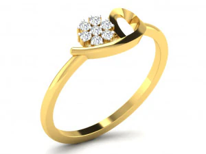 Diamantring f&uuml;r Damen 3D Druckmodell