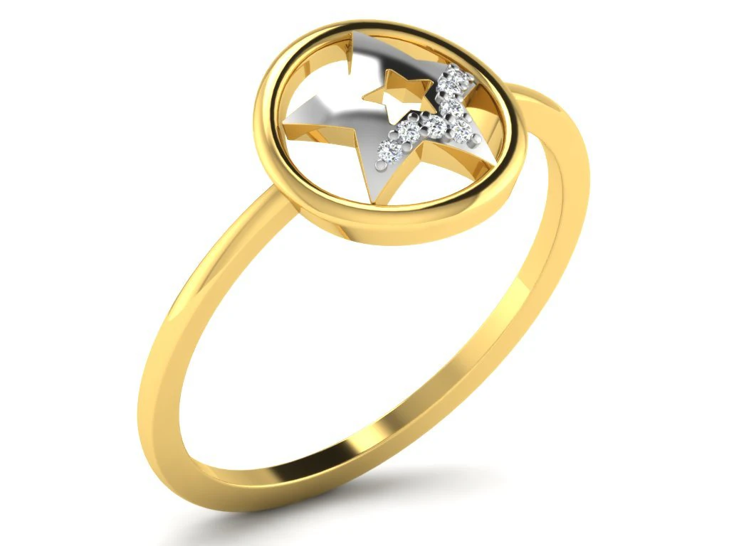 diamond ring for ladies 3D Print Model .c4d .max .obj .3ds .fbx .stl .blend 