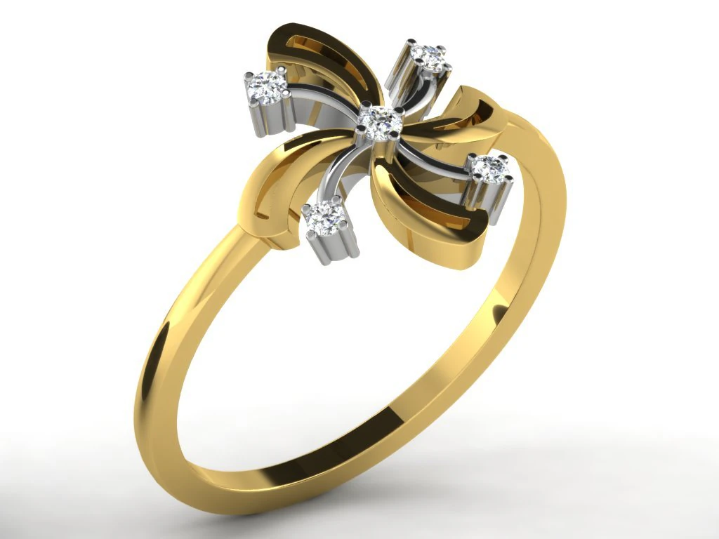 diamond ring for ladies 3D Print Model .c4d .max .obj .3ds .fbx .stl .blend 