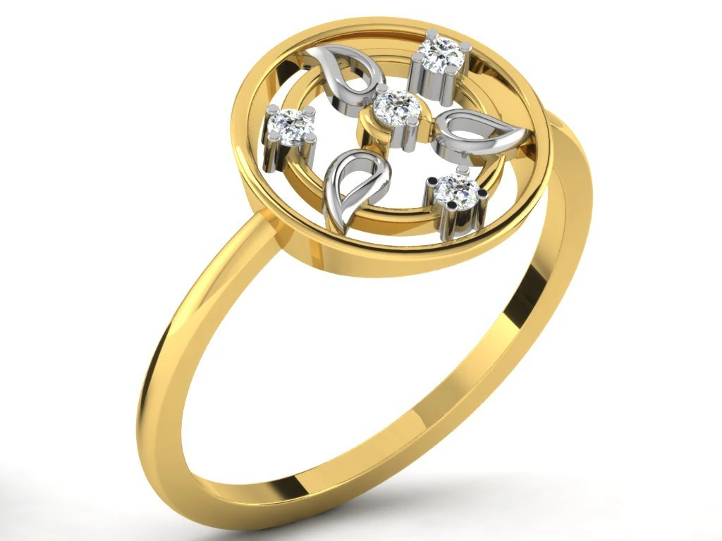 diamond ring for ladies 3D Print Model .c4d .max .obj .3ds .fbx .stl .blend