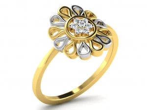 レディース用ダイヤモンドリング 3Dプリントモデル