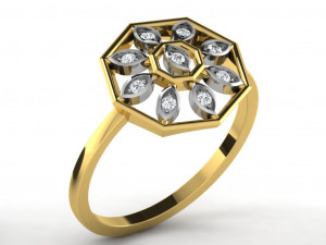 diamond ring for ladies Model do druku 3D