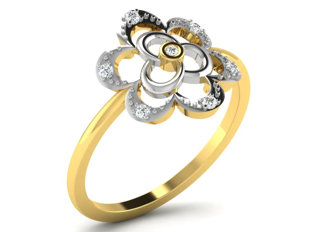 diamond ring for ladies 3D Print Model .c4d .max .obj .3ds .fbx .stl .blend