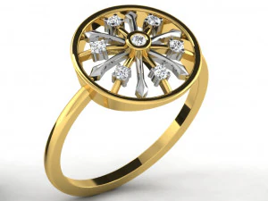 レディース用ダイヤモンドリング 3Dプリントモデル